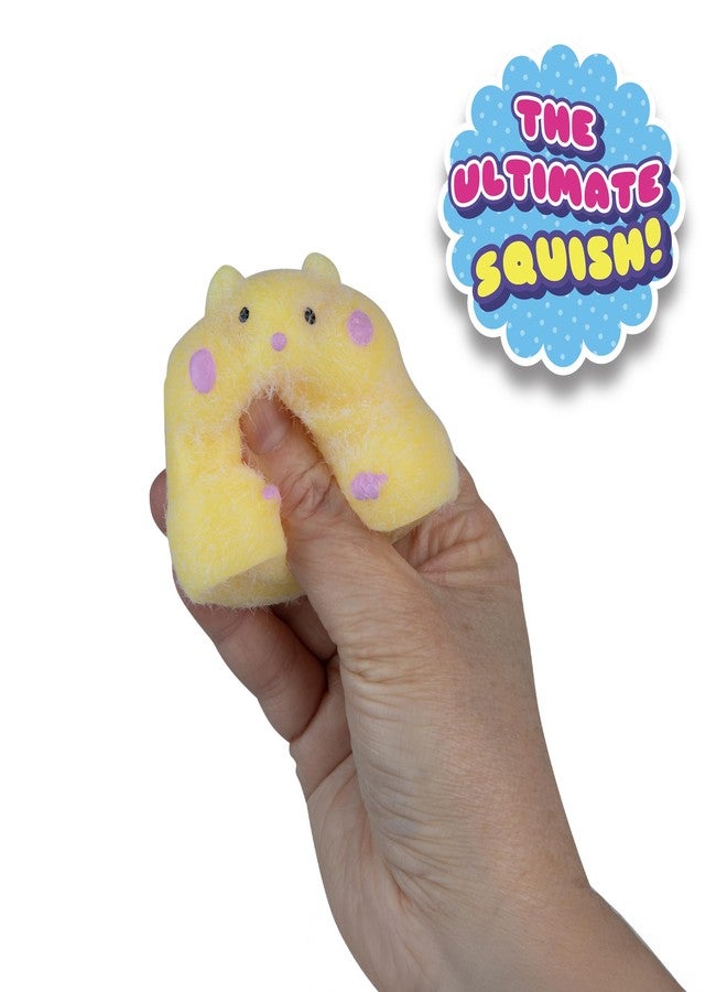 The Orb Factory ORB Tabalicious Fluffs TABA Squishy Hamster (Yellow) - Fuzzy, Flocked, Cute Animal TABA Squishies Toys - Soft, Sticky Stress Ball Fluff Toys - Kawaii Sensory and Fidget Toys and Gifts Kids and Adults - Image 3